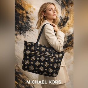 Michael Kors Kelsey Floral Tote Shoulder Bag